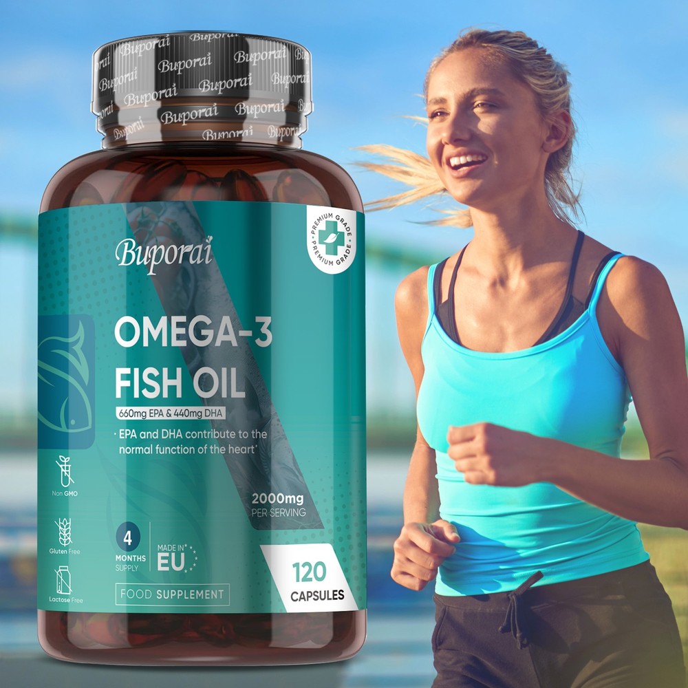 Omega 3 Fish Oil Supports Brain Heart Vision & Healthy Blood Pressure