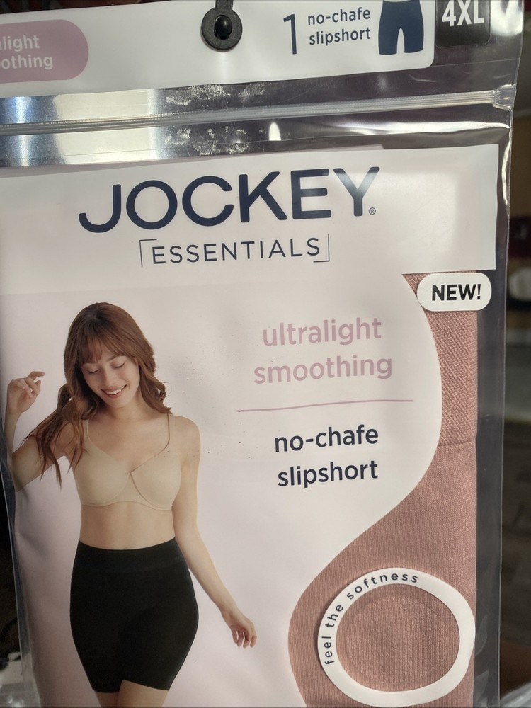 Jockey Womens 4XL No Chafe Slipshort Beige Ultralight Smoothing 10725