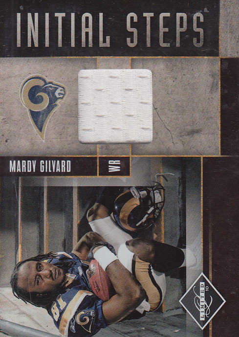 2010 Limited Initial Steps Jerseys Football Card #35 Mardy Gilyard /99