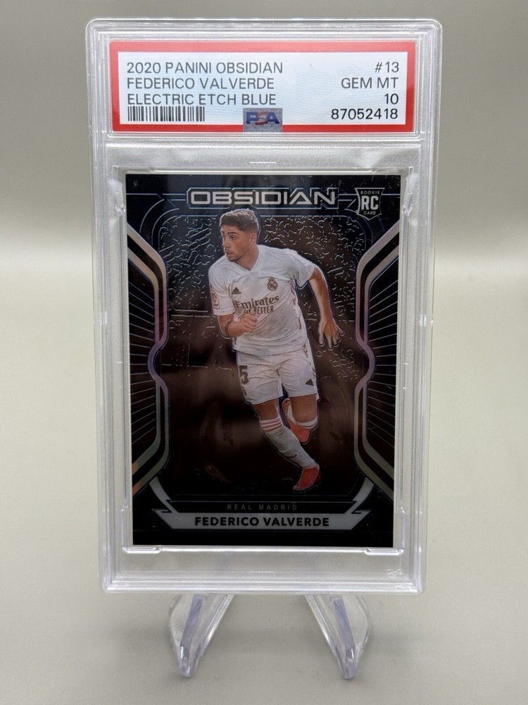 2020-21 Panini Obsidian - #13 Federico Valverde Electric Etch Blue (RC) PSA 10