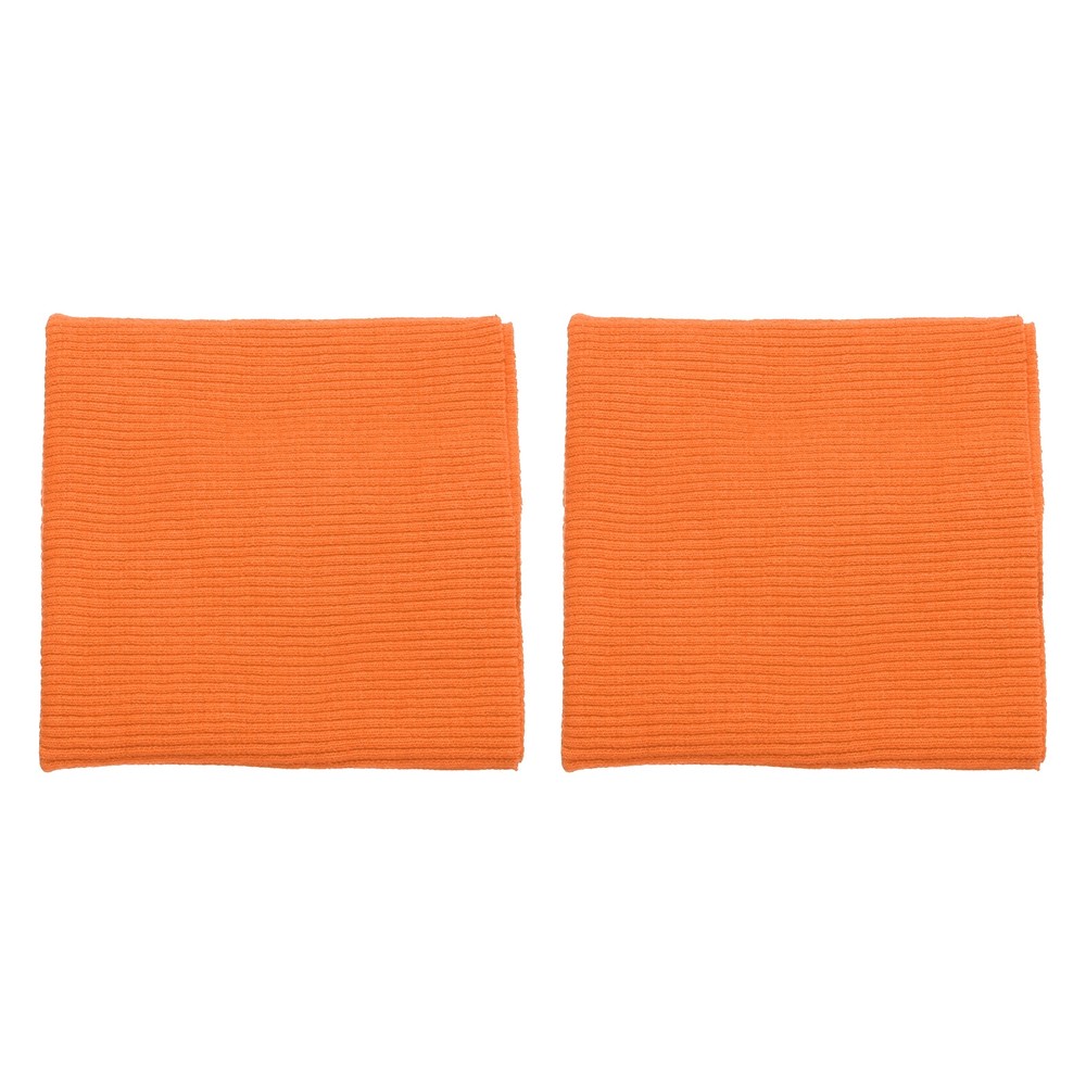 2pcs 7.5x9cm Elastic Cuffs Ribbed Trim Fabric Knit Stretch Band Reddish Orange