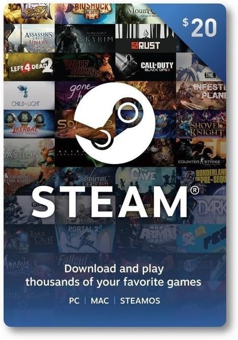 $20 Steam Gift Card - PC Game Credit & Digital Wallet Top-Up  -image