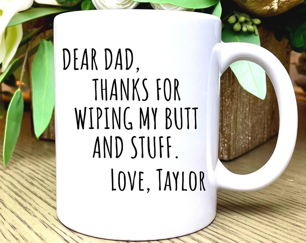 Personalized Fathers Day Gift From Daughter Custom Dad Mug From Son From Kid