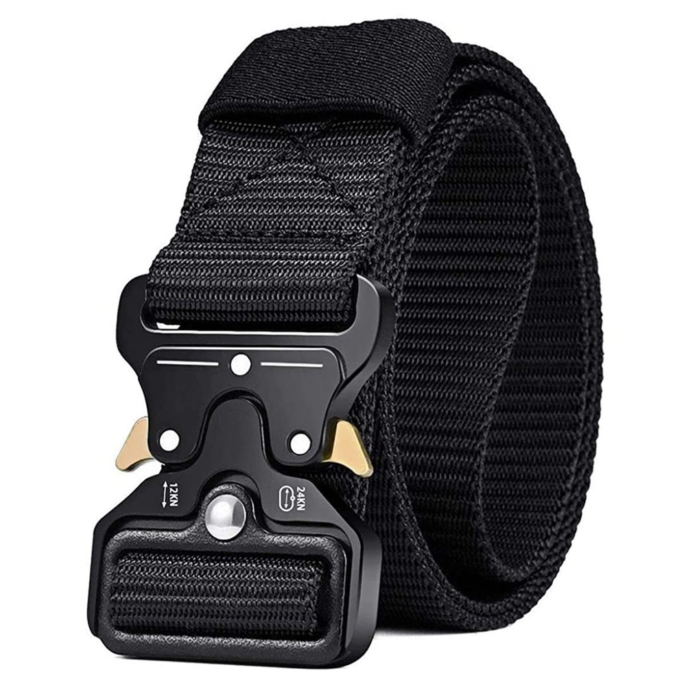 Tactical Belts for Men Military Style Work Hiking Riggers Web Gun Belt with H...