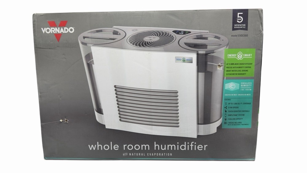 Vornado Energy Smart EVDC500 Evaporative Humidifier Auto Shut-off 2 Gallon
