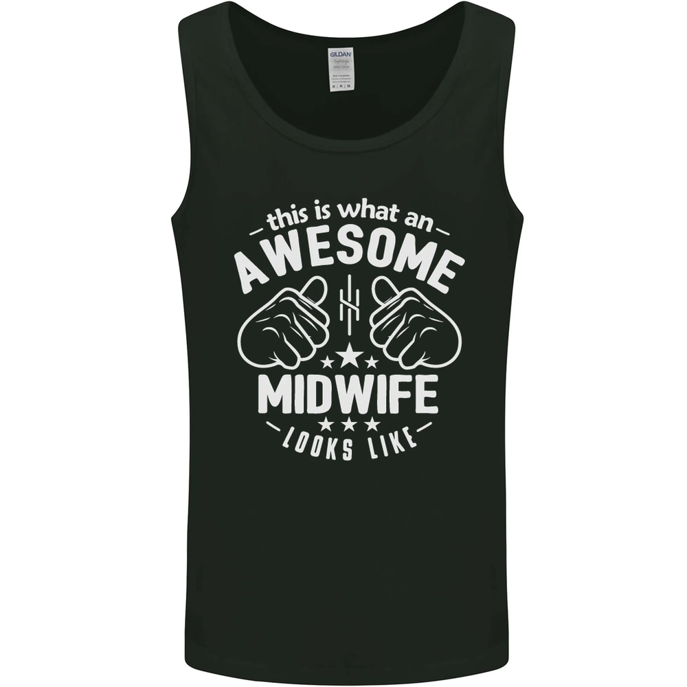 This Is What an Awesome Midwife Looks Like Mens Vest Tank Top