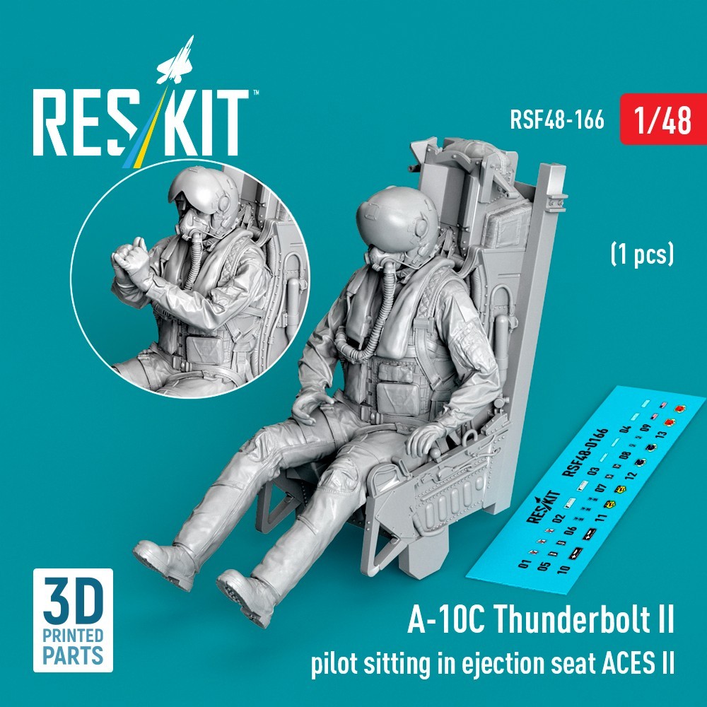 A-10C Thunderbolt II pilot sitting in ejection seat ACES II 1:48  RSF48-0166