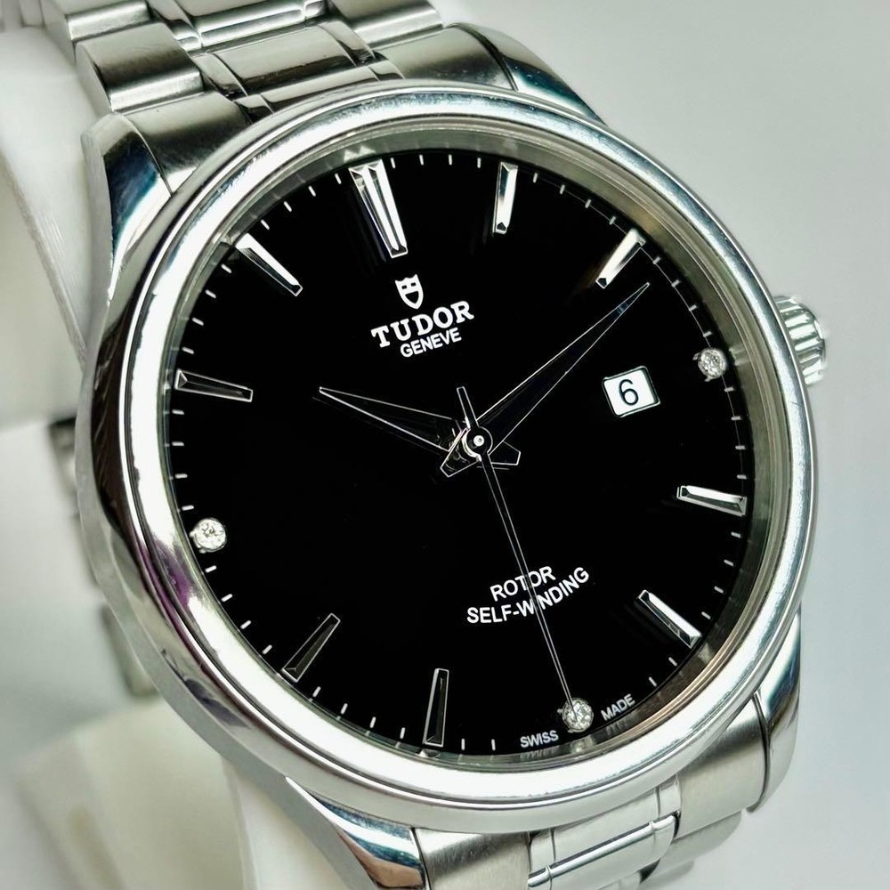 TUDOR Style 12700 38mm Black Diamond Dial Automatic OH Nov 2024 Mint