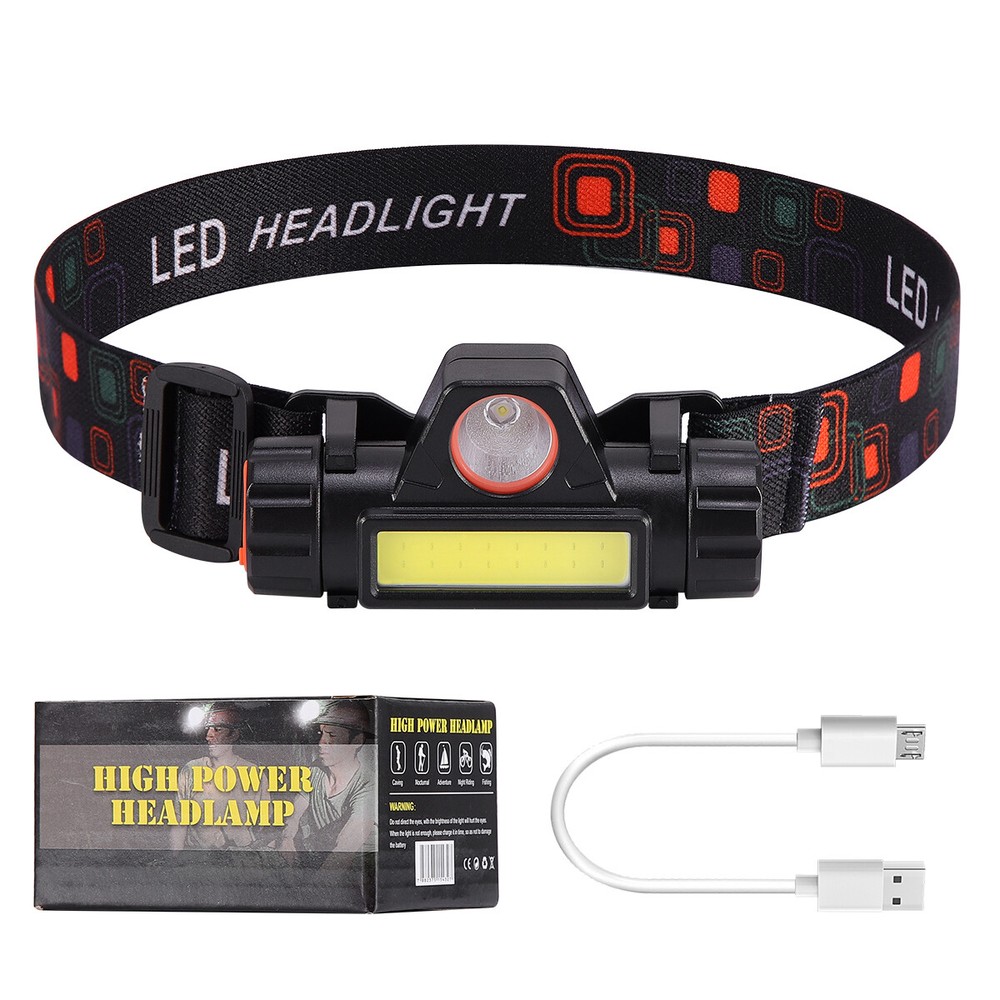 USB Rechargeable Waterproof 5LED Headlamp Headlight Head Light Flashlight Hiking