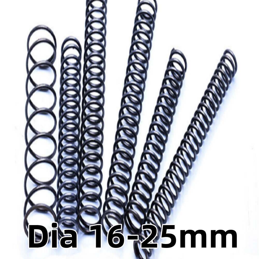 Black 3mm Steel Compression Springs - 16-25mm Wire Dia, 20-200mm Length