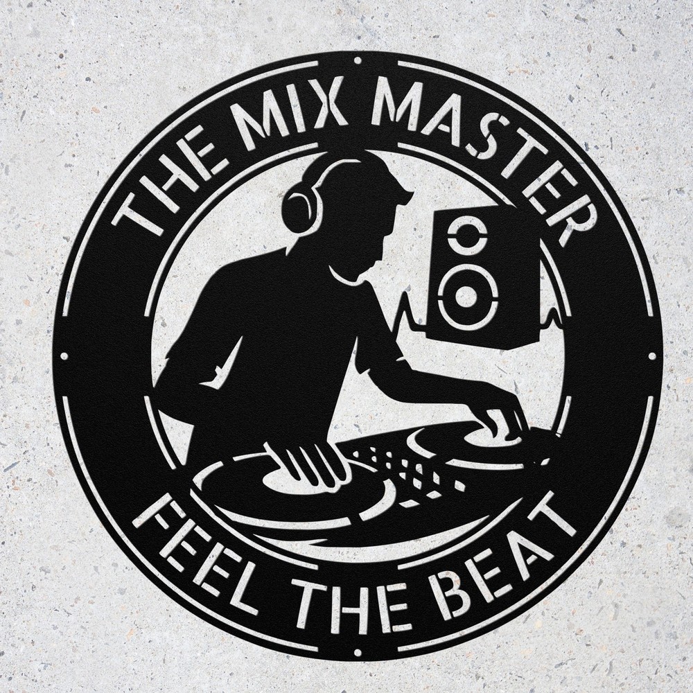 Personalized DJ Metal Art Sign: Custom Disc Jockey Wall Decor, Music Studio Gift