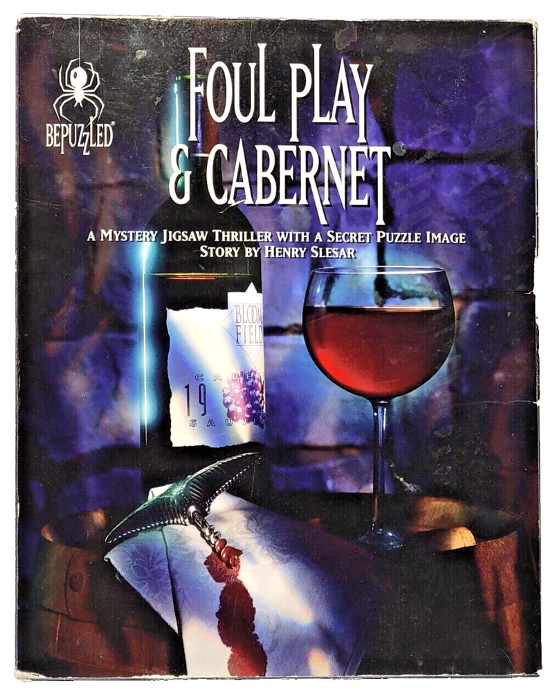 BEPUZZLED Foul Play And Cabernet 1000 pc Mystery Jigsaw Puzzle Secret Image