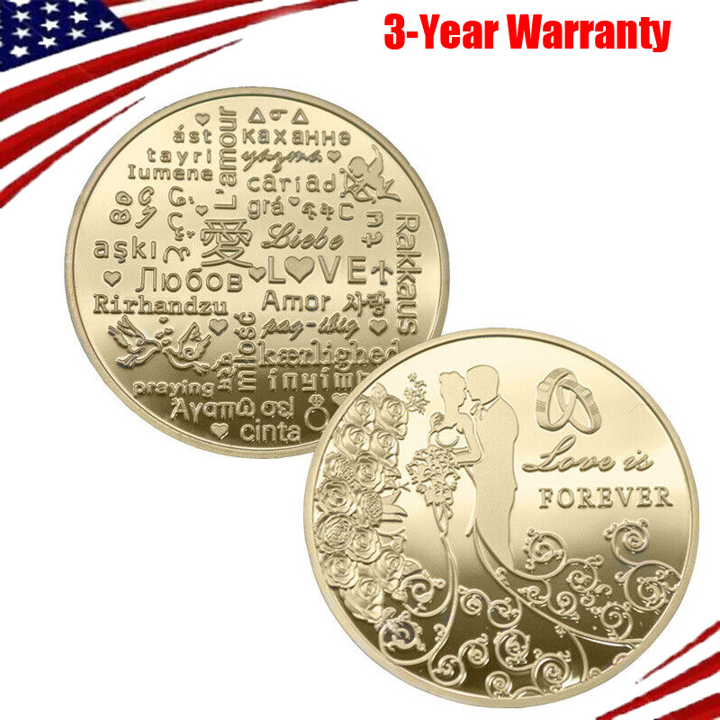 1PC Lucky Love Coin I Love You Lovers Commemorative Coin Romance Couple Gifts
