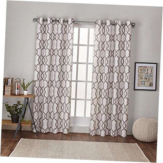 Kochi 54x96 Light Filtering Linen Blend Grommet Top Curtain Panel Pair