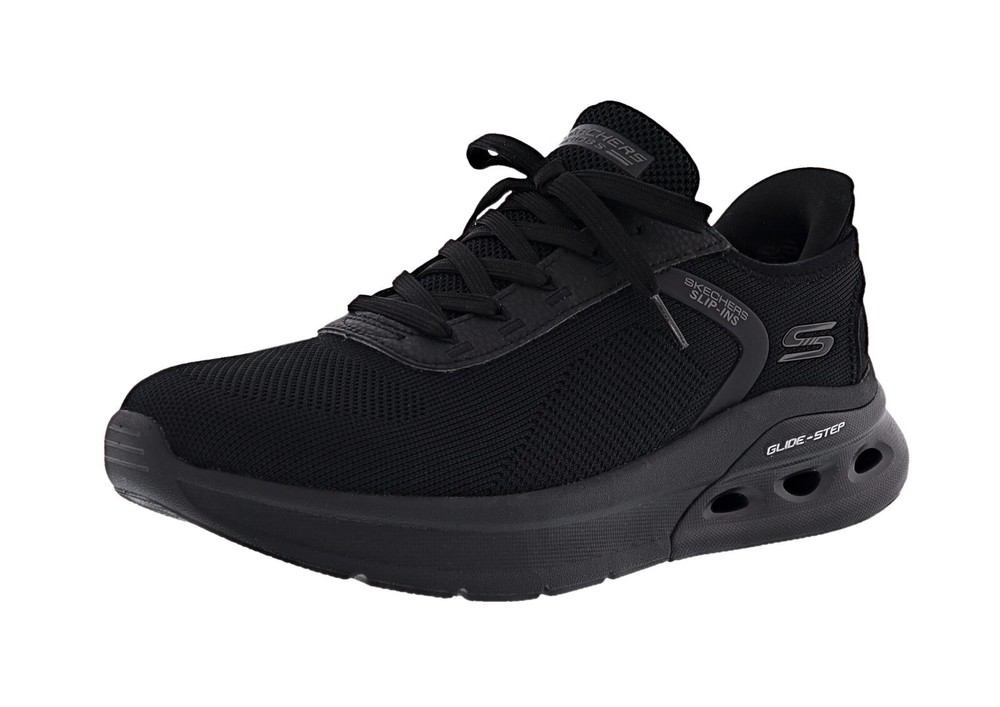 SKECHERS MEN'S SLIP-INS: BOBS ARC WAVES 2.0 118317/BBK WALKING SHOES