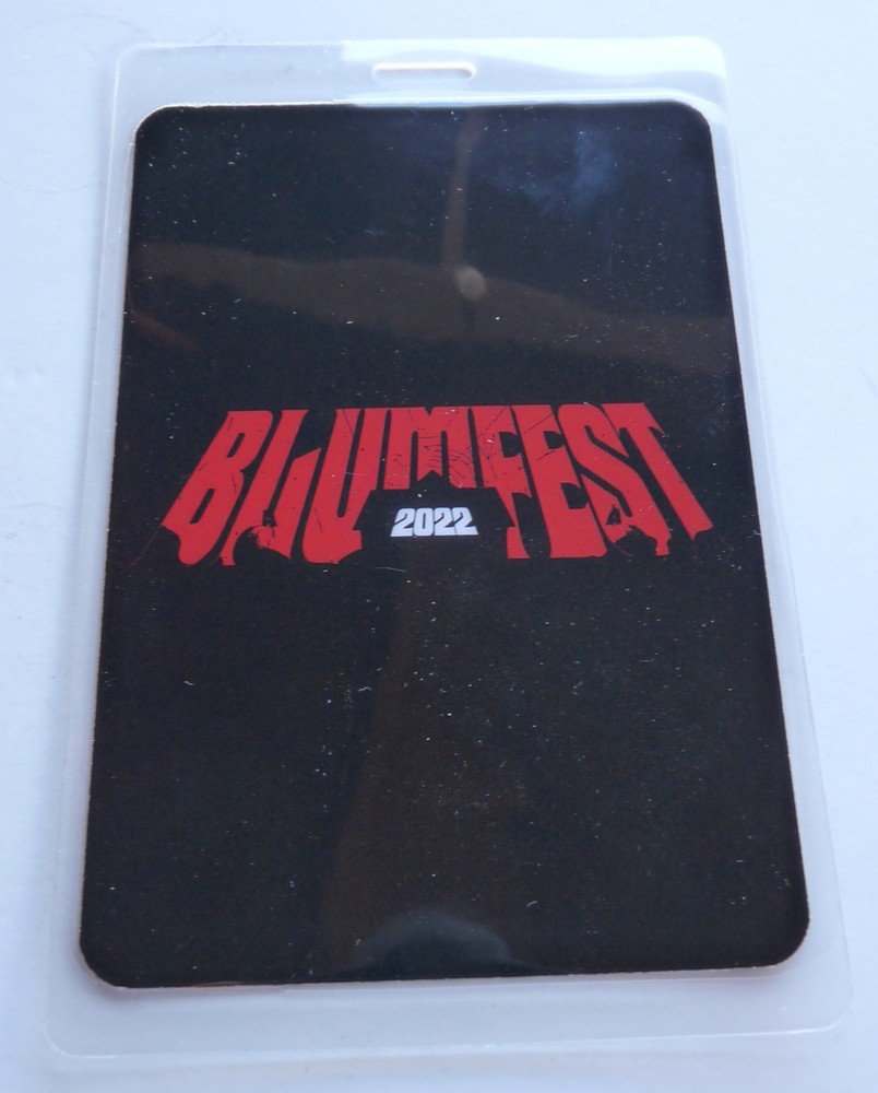 Blumfest 2022 Horror Movie Show Comic Con Festival Pass Laminate