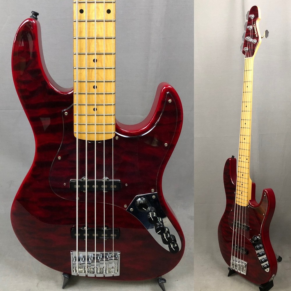 EDWARDS E-AM-160QM AMAZE BLACK CHERRY Electric Bass Guitar from Japan 0302154