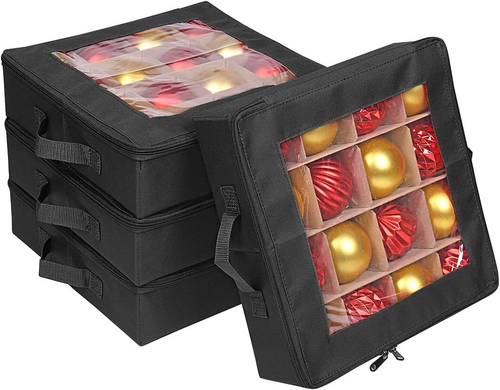 ProPik 4 Pcs Christmas Ornament Storage Boxes with 12.9