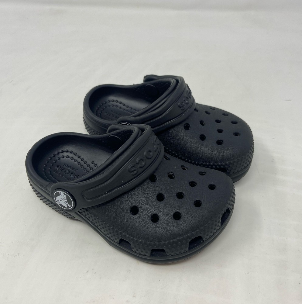 Crocs Classic Toddler Clog - Black, Size C6 (Child 6)
