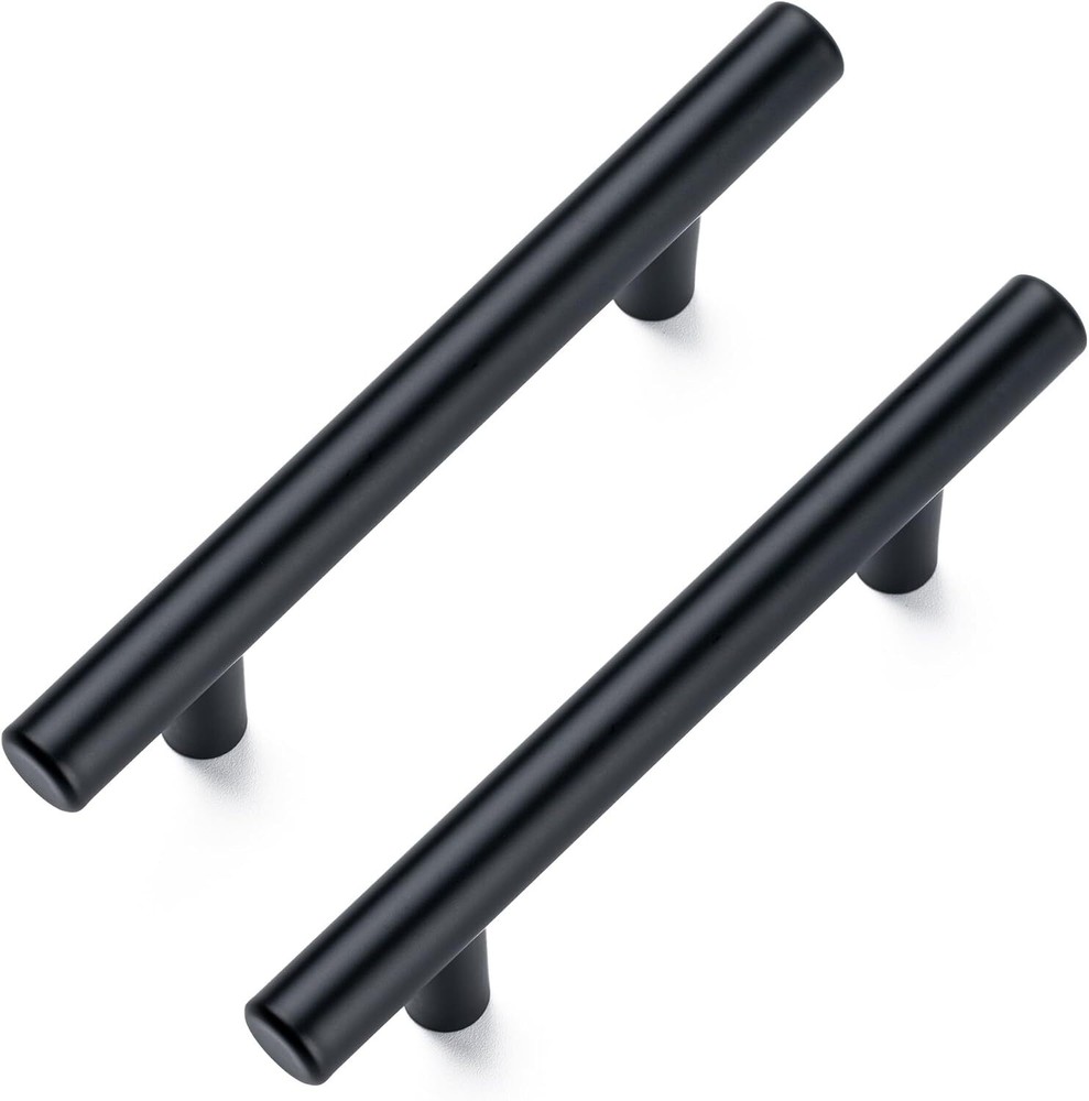 10 Pack Cabinet Pulls Matte Black Stainless Handles Black-10