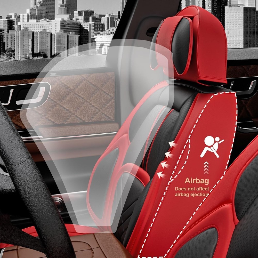 5PCS 2025 Front and Back Car Seat Covers Auto Interior Accessories with Water...