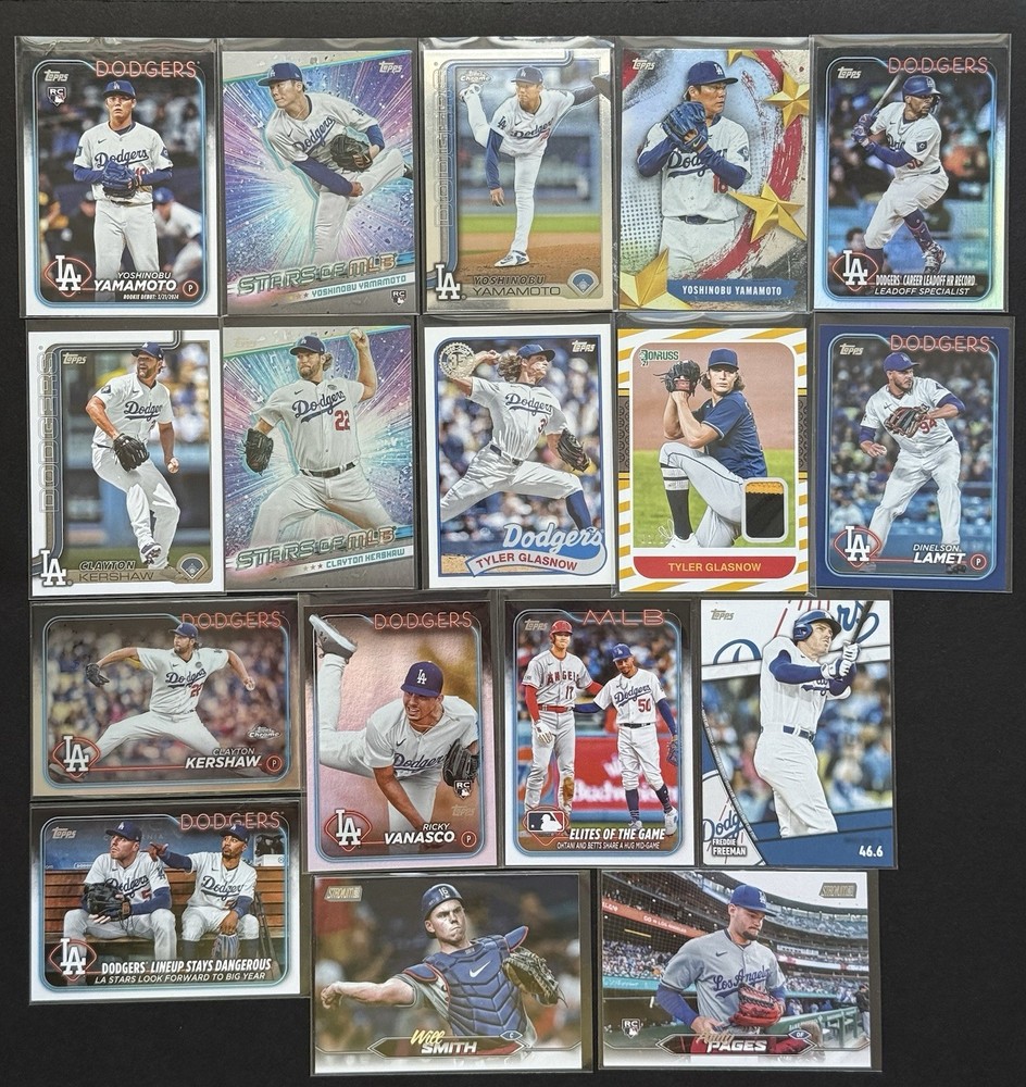 Los Angeles Dodgers Baseball Card Lot - Ohtani, Yamamoto, #'d, Rookies - Lot x50