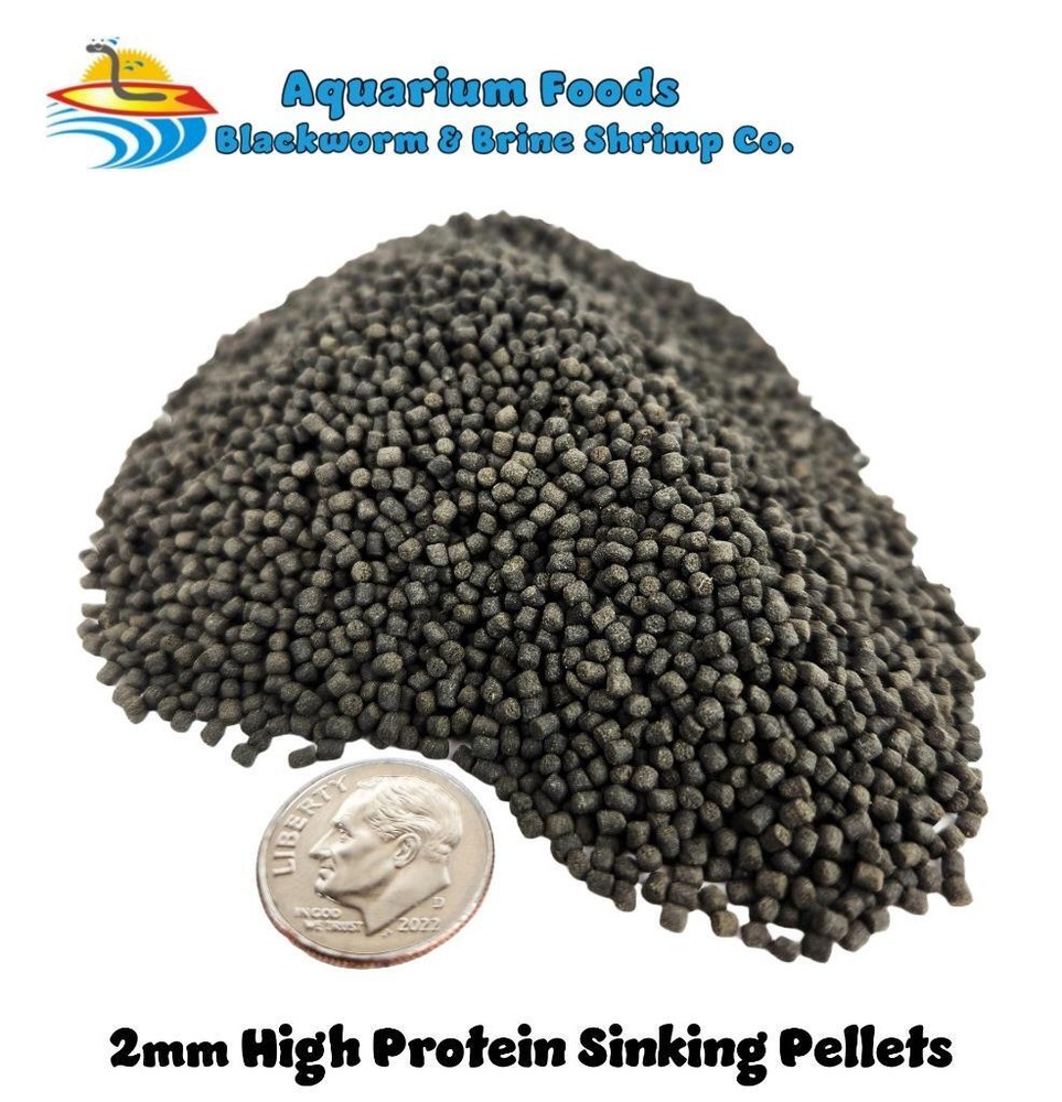 2mm Sinking Pellets Great For Cichlids, Saltwater, Tropical, Goldfish, Koi Fish!