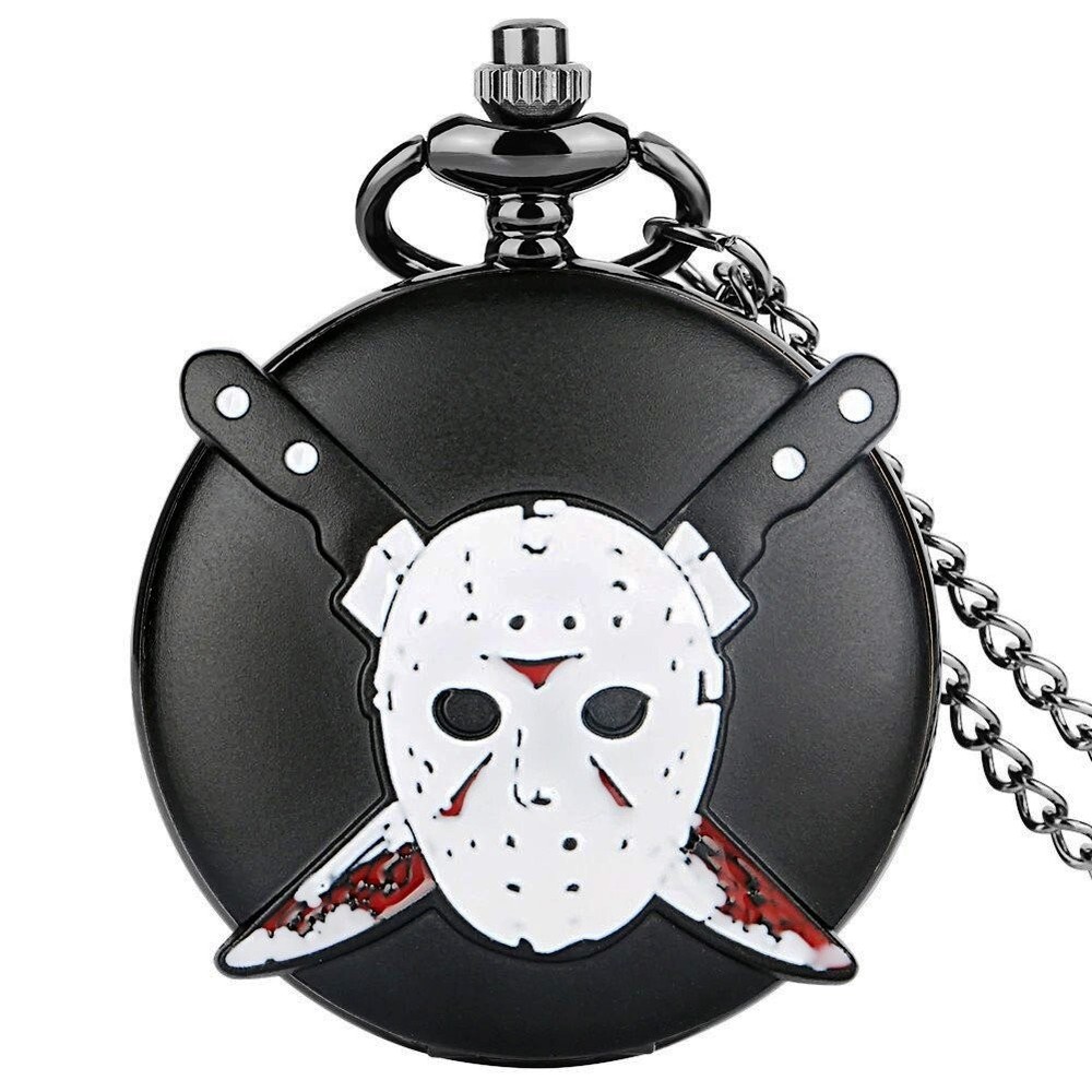Friday The 13th Jason Voorhees Mask Horror Movie Pocket Watch