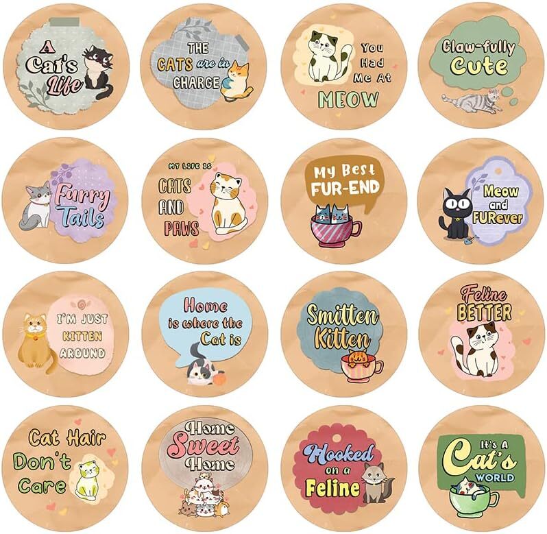 Sassy Cats Stickers (20 Sets X 16 Designs)