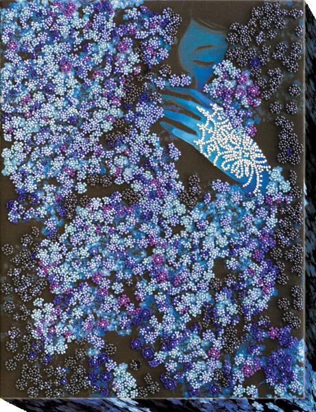 Bead embroidery kit Hide and Seek needlework kit Art canvas beadwork pattern