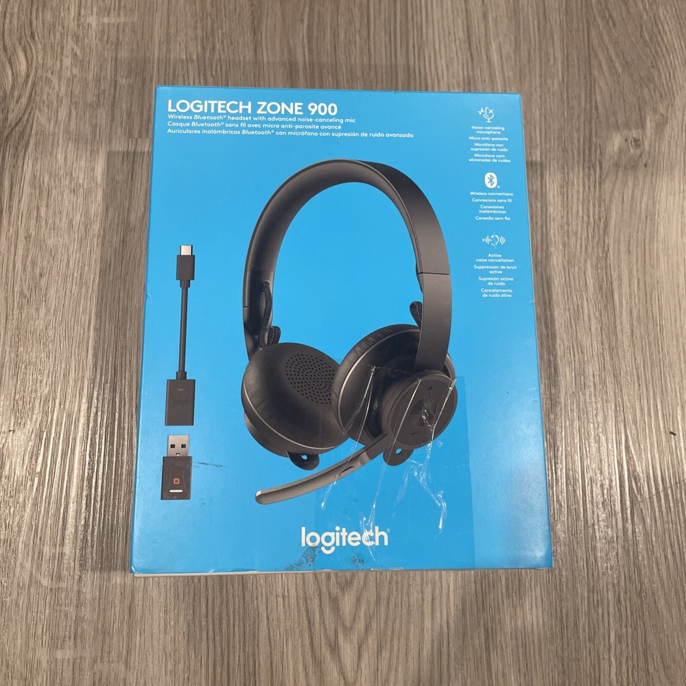 See Desc Logitech - Zone 900 Wireless Bluetooth Noise Canceling On-Ear Headset