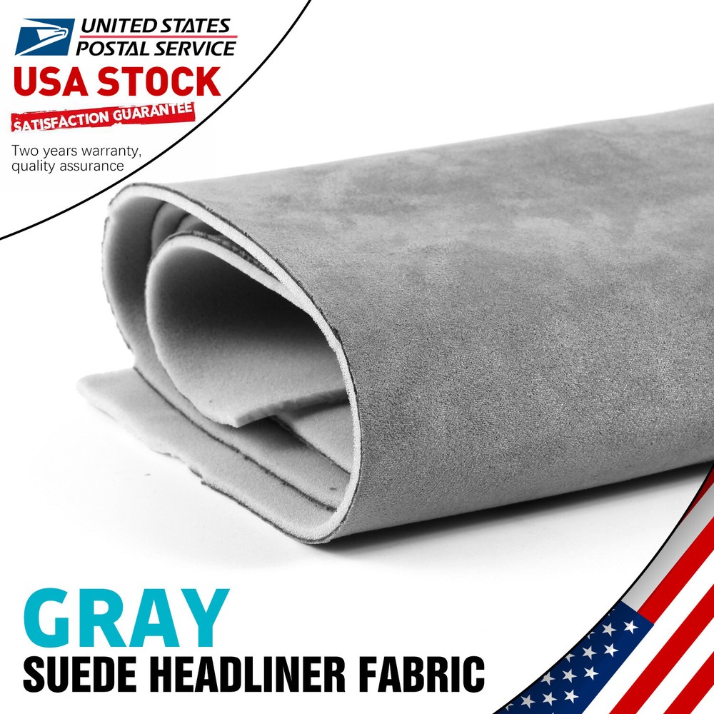 Suede Foam-Backed Headliner Fabric for Roof Upholstery Repair & Replacement