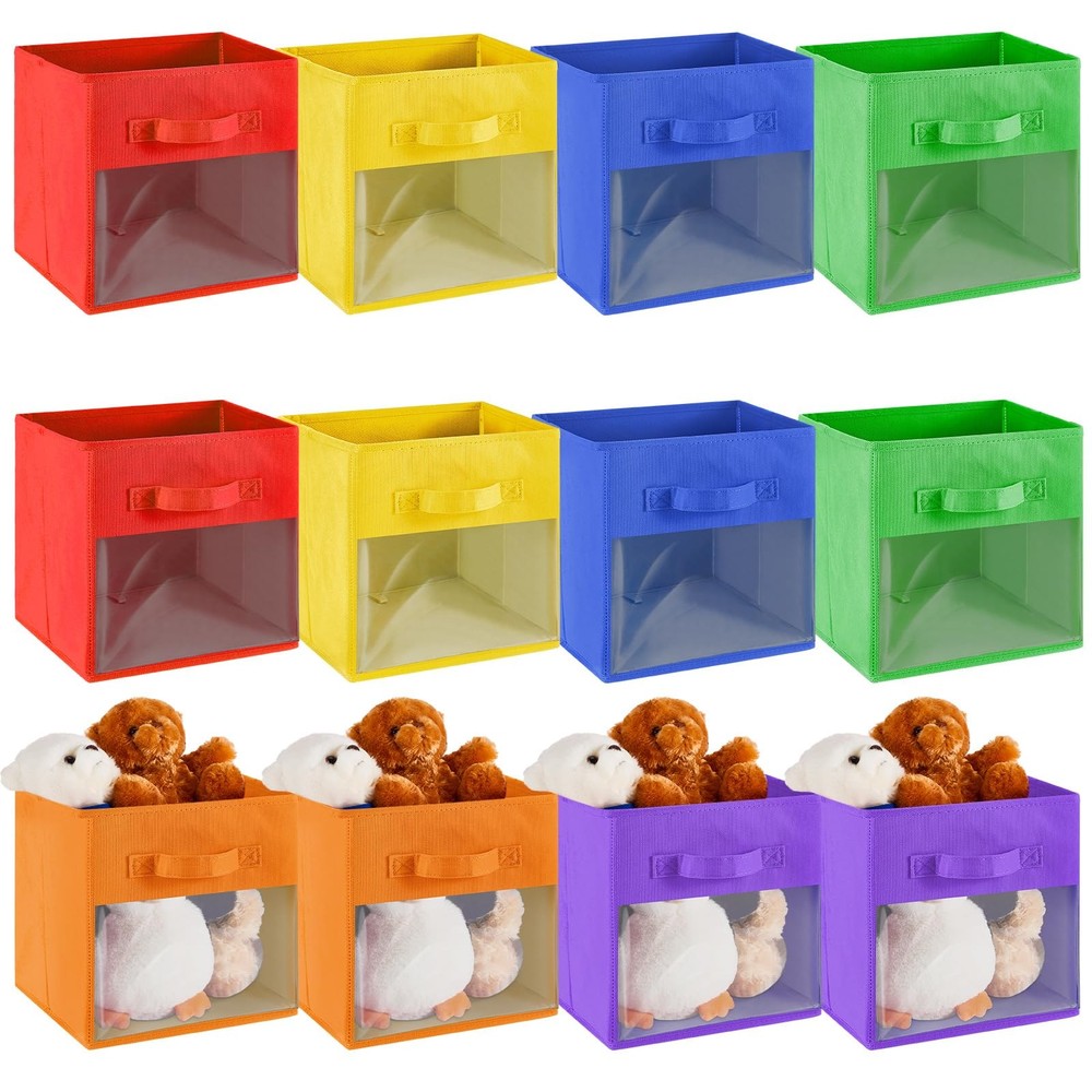 12-Piece Collapsible Fabric Storage Bins Set for Home Organization
