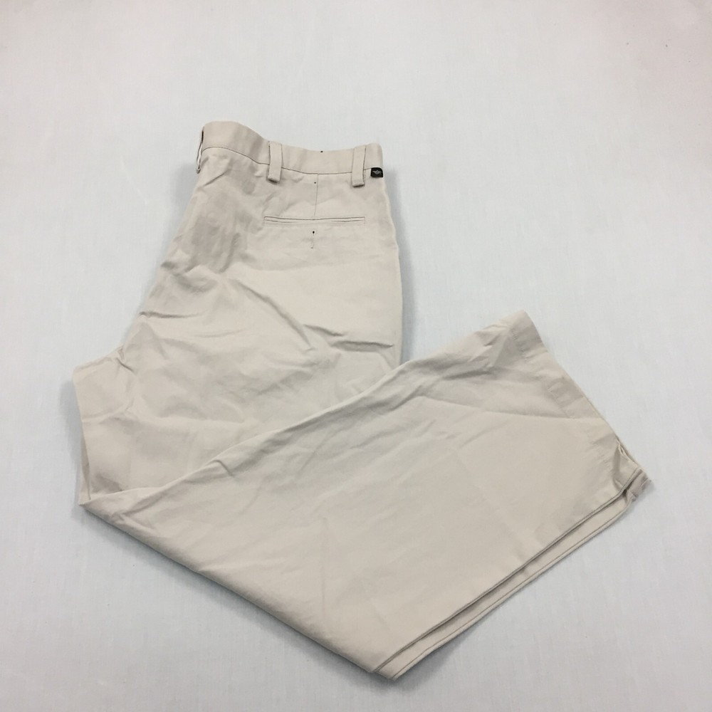 Dockers Chino Trousers Cotton Pants Straight Fit Mens Size 42W 30L Beige