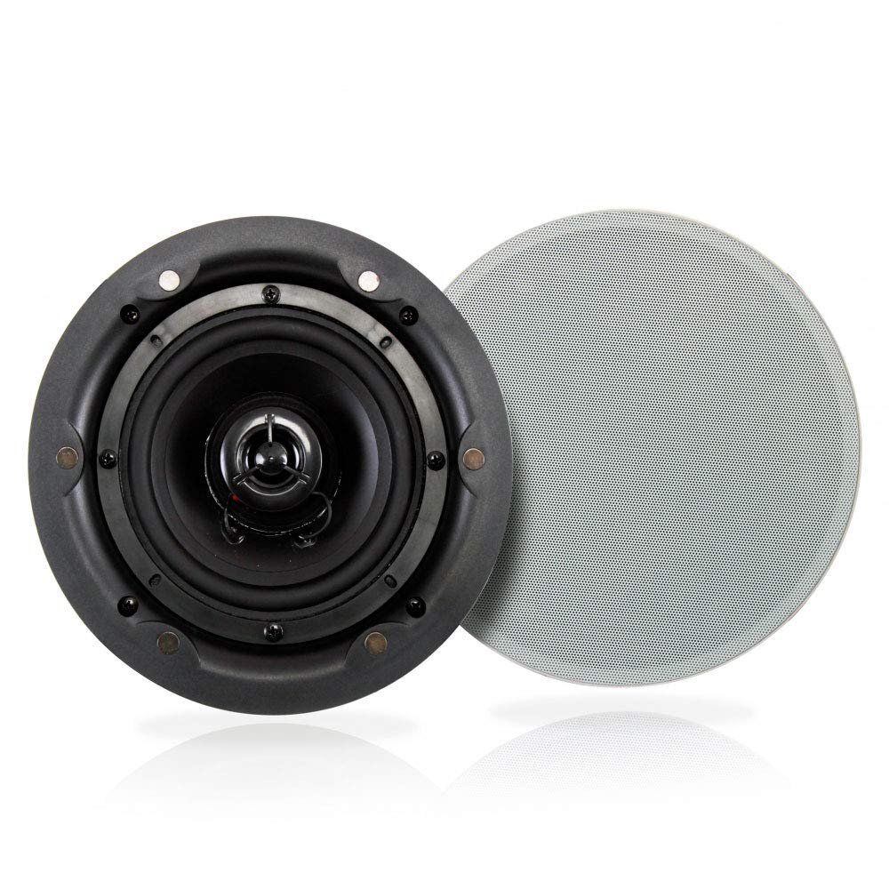 Pyle Ceiling and Wall Mount Speaker - Wireless Bluetooth 5.25” Dual 2-Way...