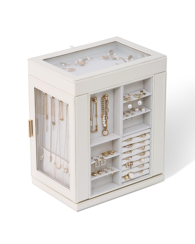 360° Rotating 6-Tier Open Design Large Jewelry Organizer by CASEGRACE