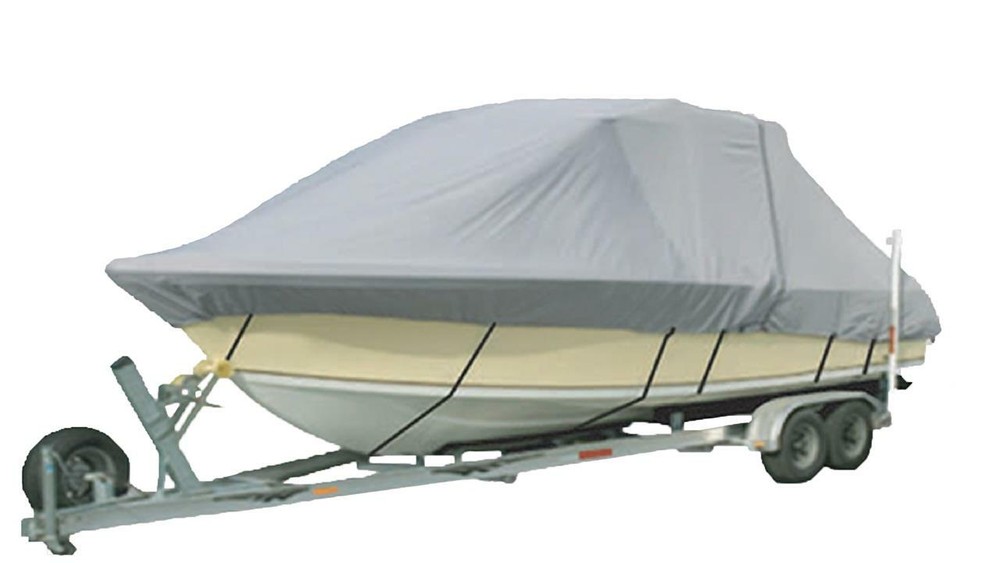 Key Largo 1800 CC Cuddy WA WAC T-Top Hard Top Storage Boat Cover in Gray