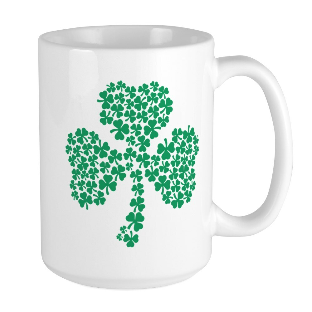 CafePress Shamrock Of Shamrocks Large Mug (196188904)