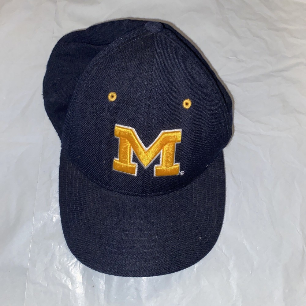 Vintage Zephyr Michigan Wolverines Blue & Gold Sz 7 1/8 Hat