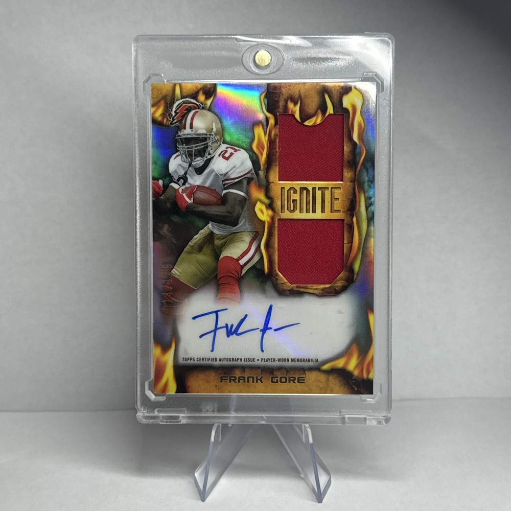 2024 Topps Chrome Football Frank Gore Patch Auto /149 Ignite - Player Worn Patch