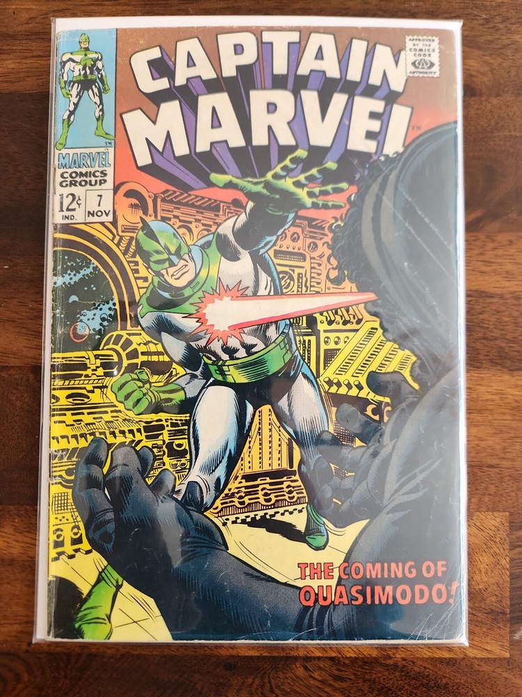 Captain Marvel #7 Quasimodo & Ronan Appearance (Marvel 1968) Silver Age