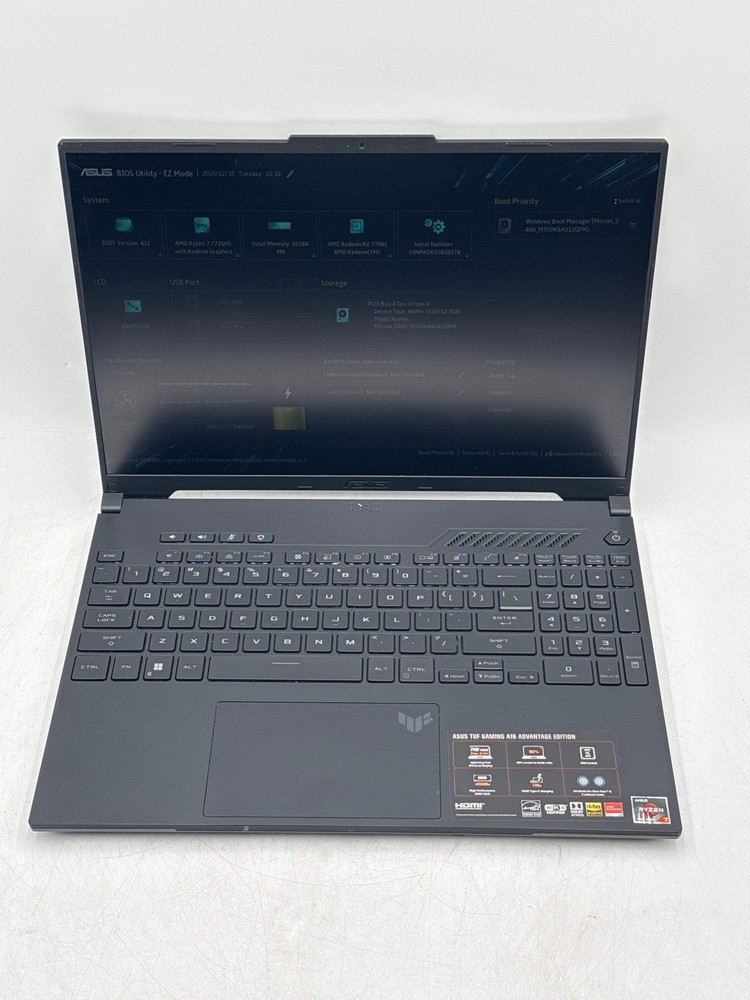 ASUS TUF Gaming A16 165Hz (Ryzen 7 7735HS, 16GB/512GB, Radeon RX 7700S) Laptop