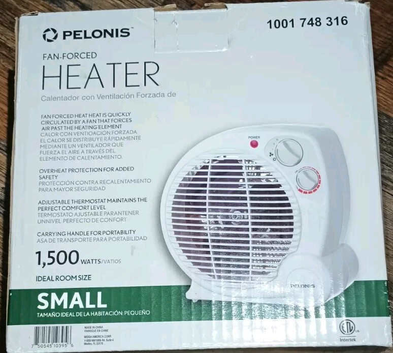 Pelonis Fan Forced Portable Heater 1500-Watt Electric -RR-