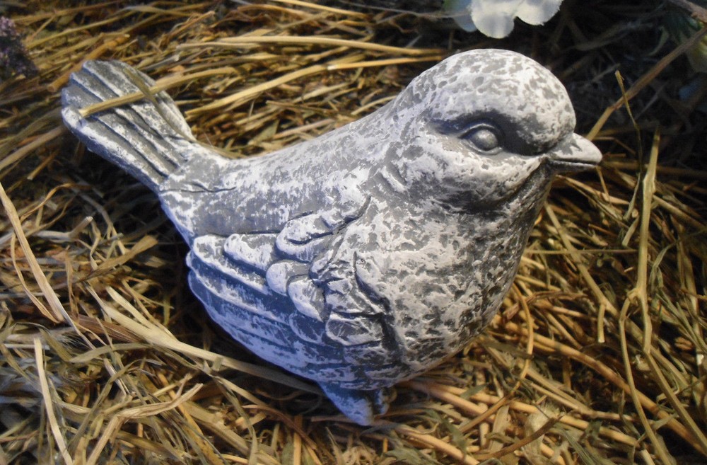 Latex bird mold plaster cement casting garden mould 4.5
