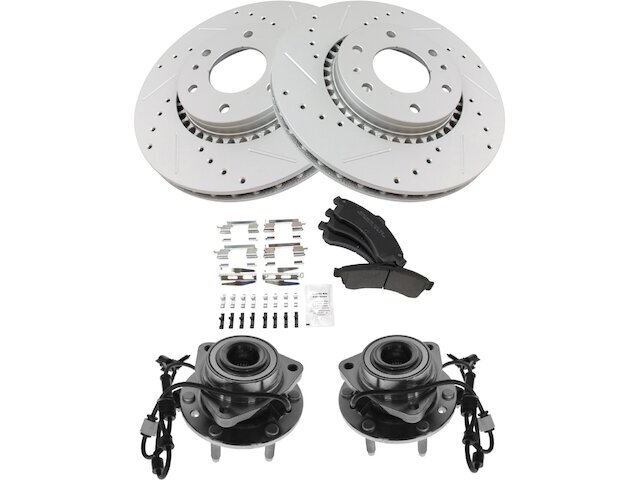  into 98 charactersSaab 97X 2005 5.3L V8 Front Brake Pad Rotor & Wheel Hub Kit 41SPBM