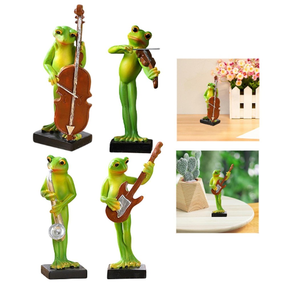 Animal Frog Sculpture Statue with Stable Base for Decorative Use