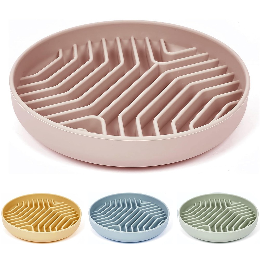 New Best Slow Feeder Dog Bowls Puzzle Silicone Feeding Bowls with Suction Cups