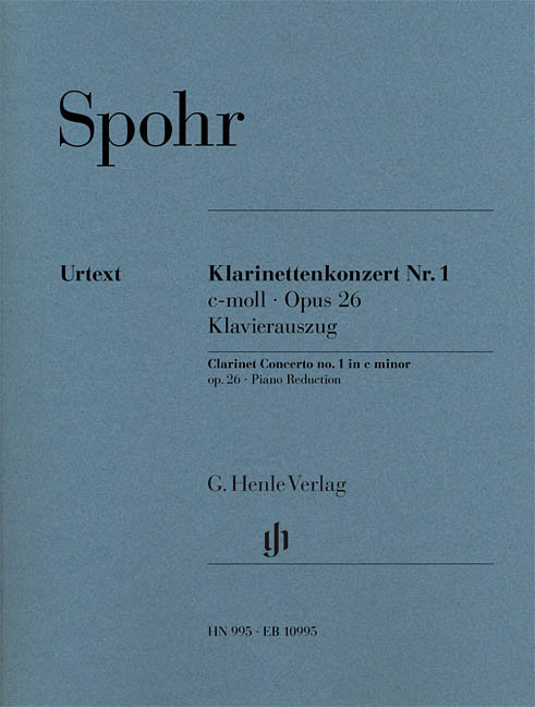 Spohr Clarinet Concerto No 1 C minor Op 26 Piano Sheet Music Henle Urtext Book