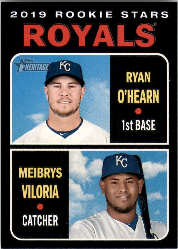 2019 Topps Heritage Black Border #241 Meibrys Viloria Ryan O'Hearn