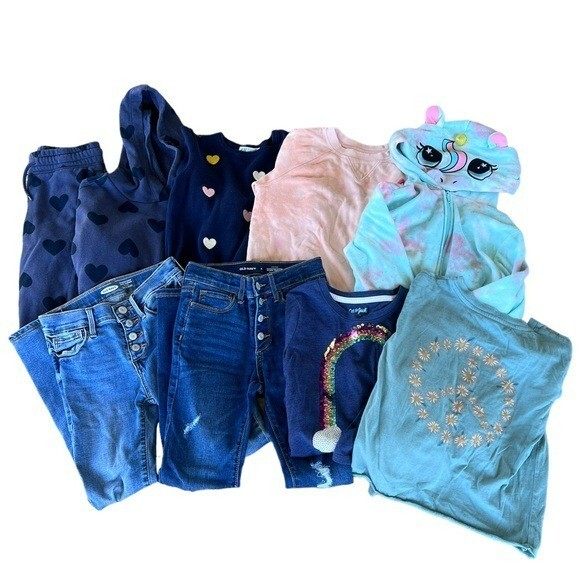 Back to School Bundle Cat Jack Old Navy H&M Jeans Sweatshirts Tops Medium GUC-image